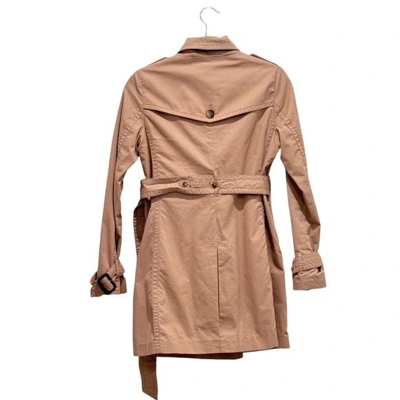 Teenie Weenie All That Bear Tan Khaki Double Breasted Belted Trench Coat Size S - Picture 12 of 16